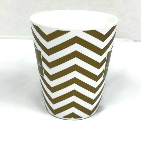 Godiva Belgium 1926 Gold & White Chevron Coffee/Tea Mug - Picture 3 of 6